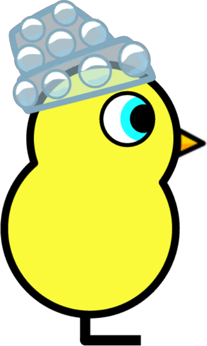Bubble wrap hat artwork