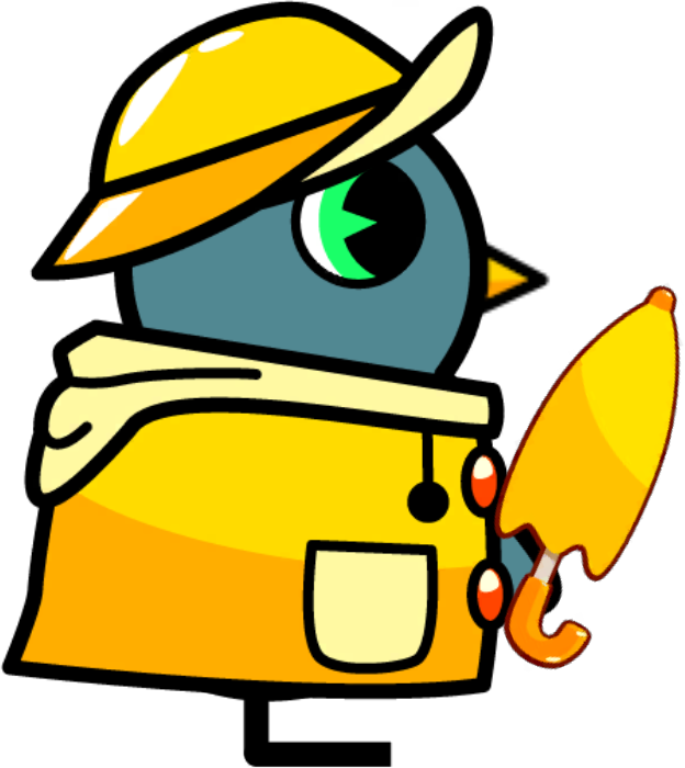 Mountains Tournament Raincoat Duck artwork