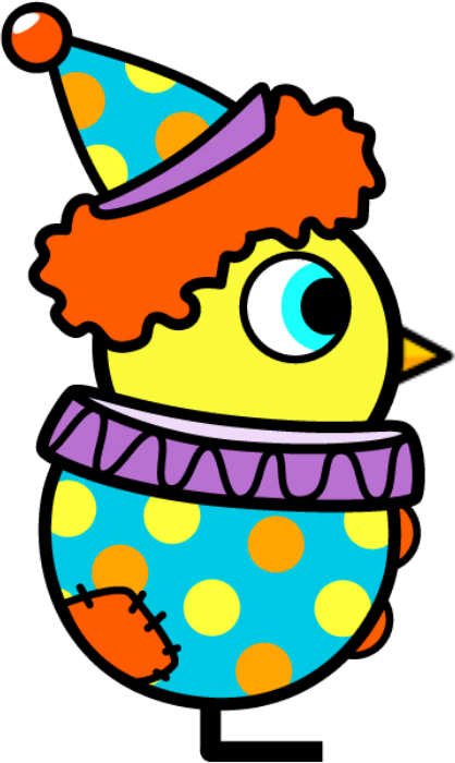 right view of Clown Outfit