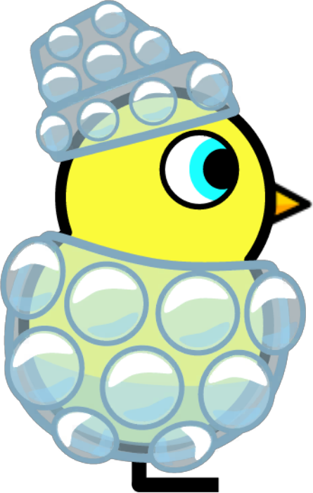 right view of Bubble Wrap Outfit