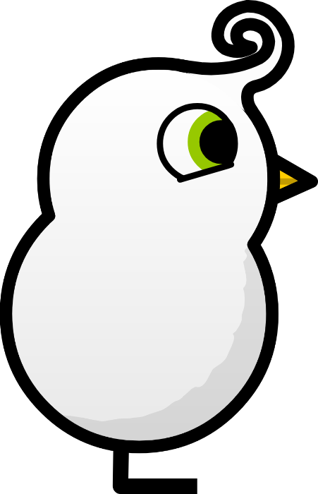 White Curly Duck artwork