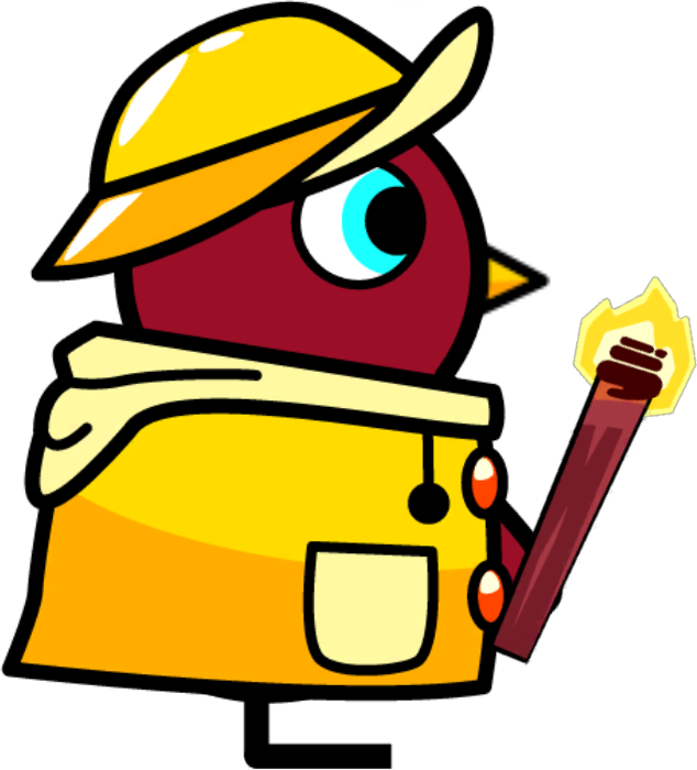 Yellow Raincoat Cave Duck artwork