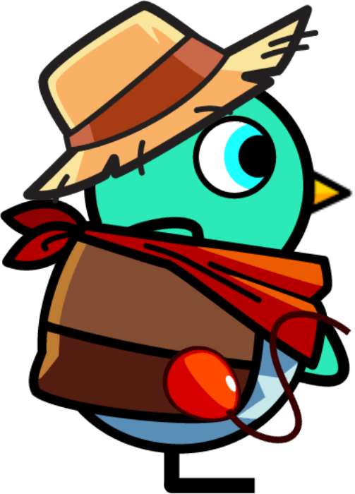Turquoise Farmer Duck artwork