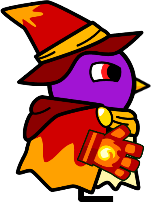 Purple Fire Wizard Duck artwork