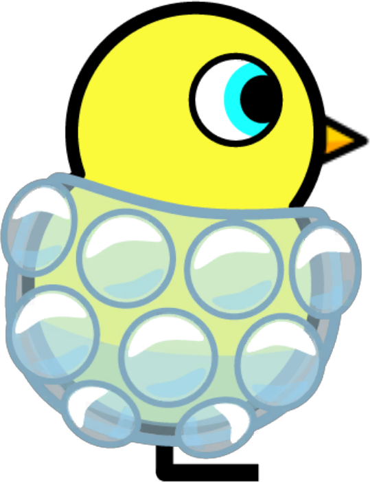 Bubble wrap suit artwork