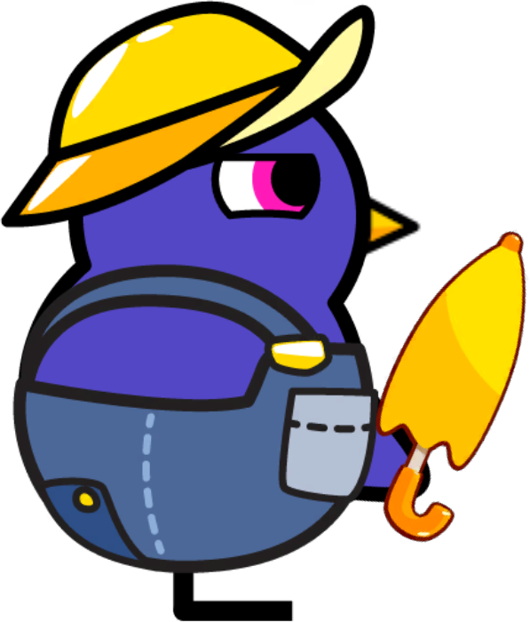 Blue Raincoat Duck artwork