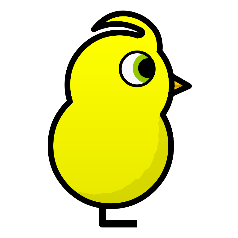 Swoop Haircut on a plain yellow duck