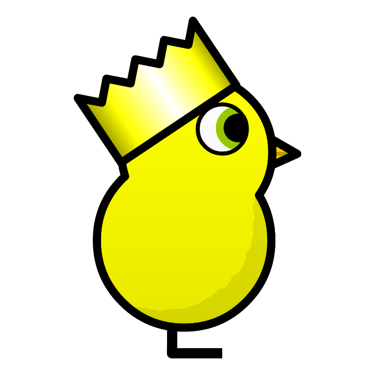Champion’s Crown on a plain yellow duck