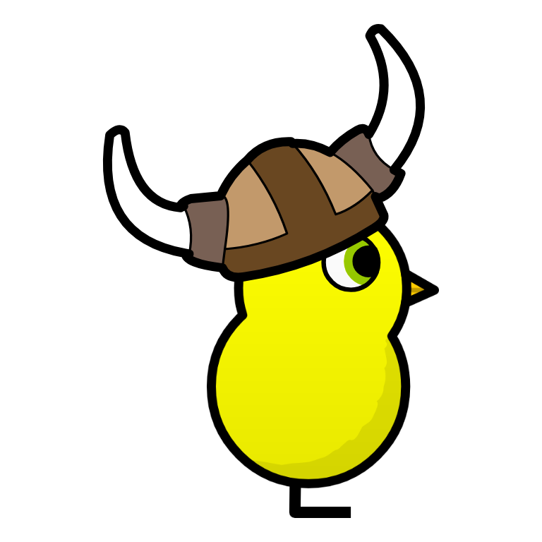 Viking Hat on a plain yellow duck
