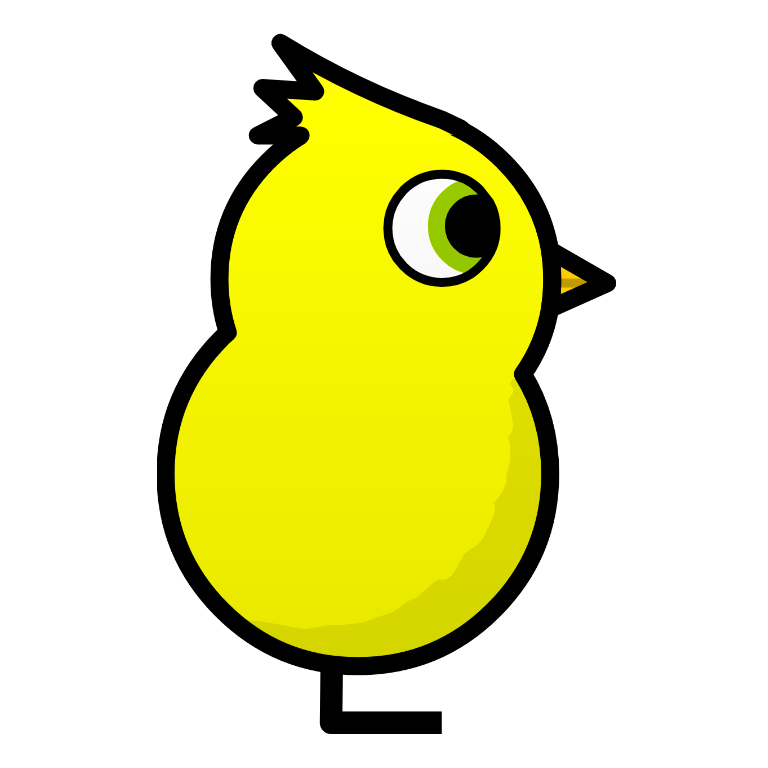 Zigzag Haircut on a plain yellow duck