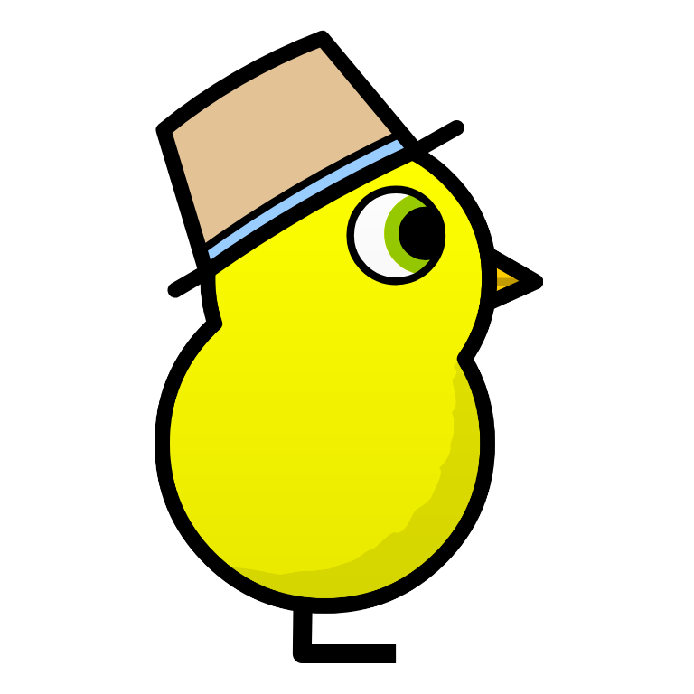 Straw Hat on a plain yellow duck