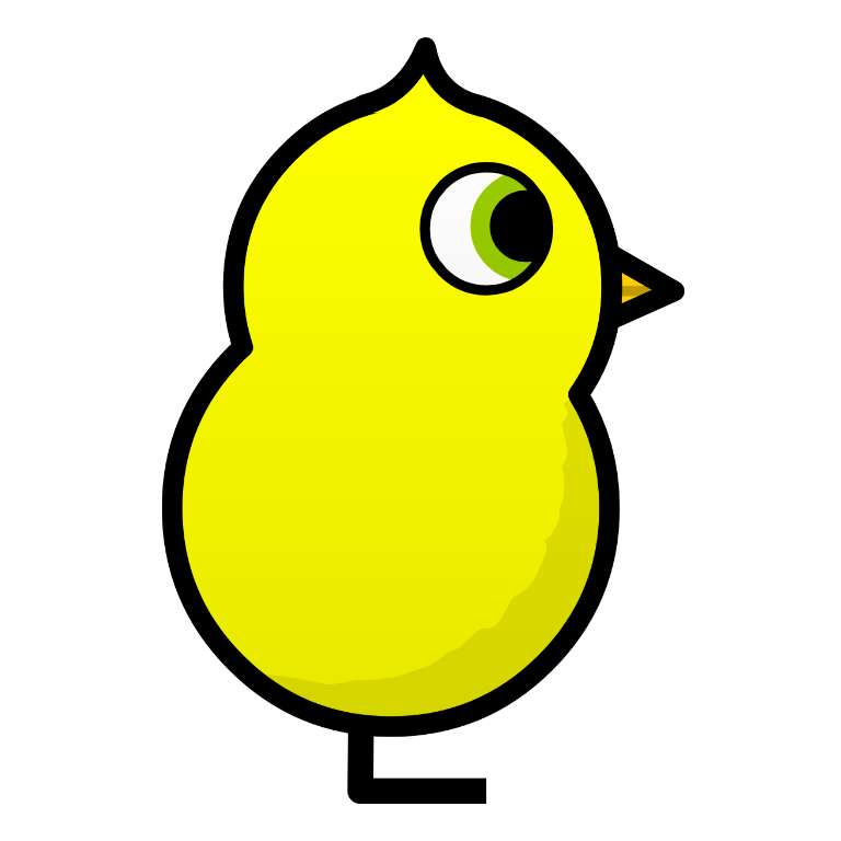 Centre-Parted Haircut on a plain yellow duck