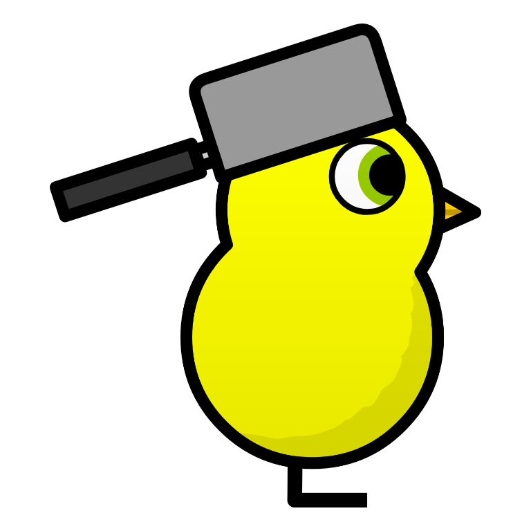 Saucepan on a plain yellow duck
