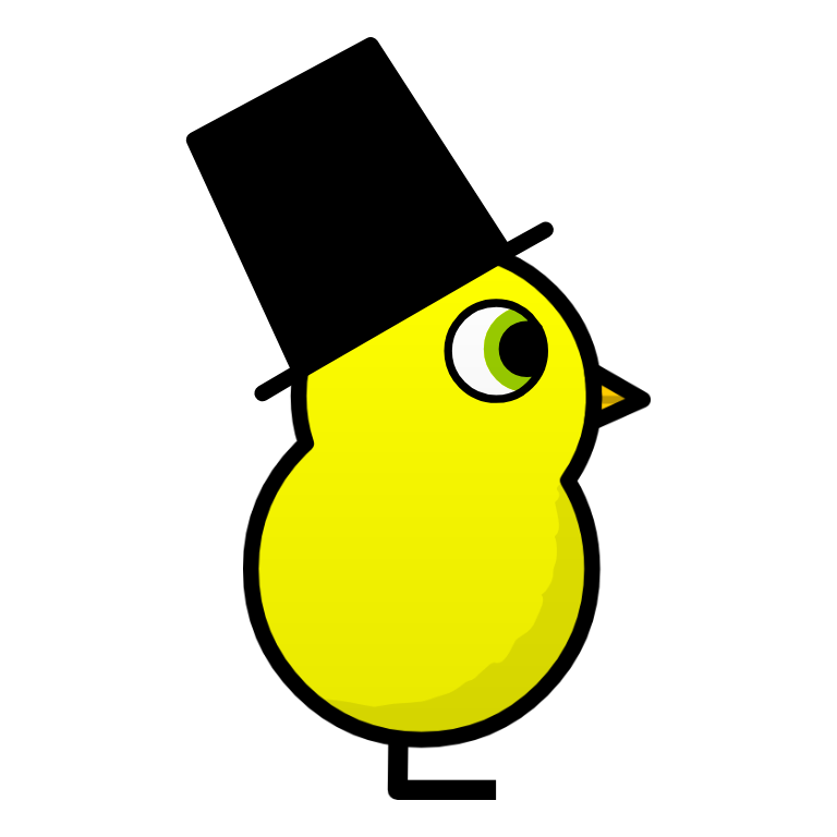 Top Hat on a plain yellow duck