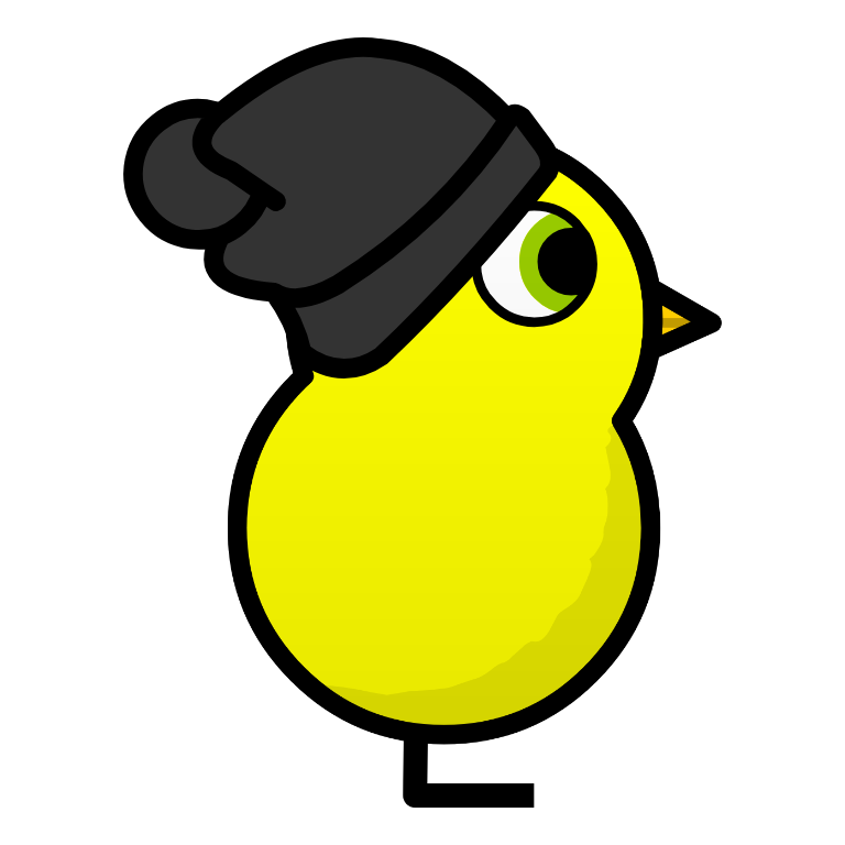 Beanie Hat on a plain yellow duck