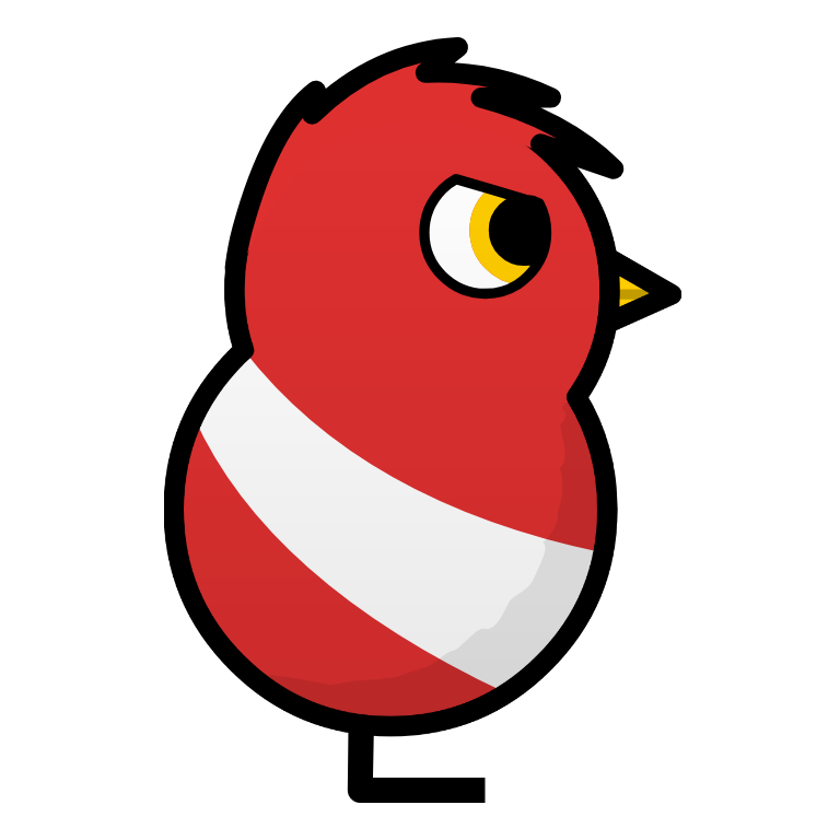 Example duck hatched from Red stripy egg