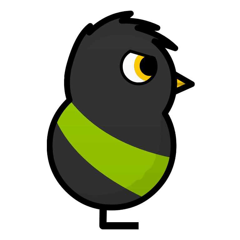Example duck hatched from Black stripy egg