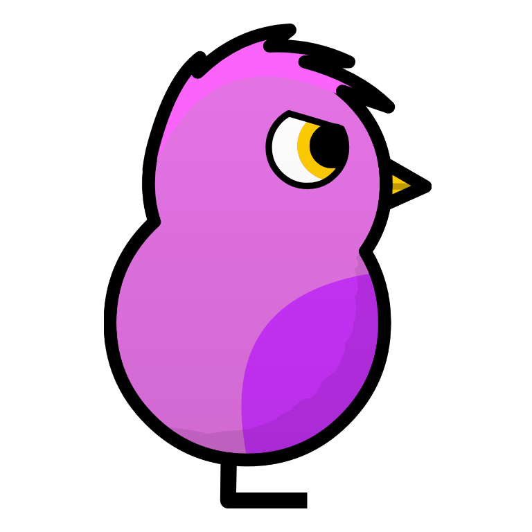Example duck hatched from Pink stripy egg