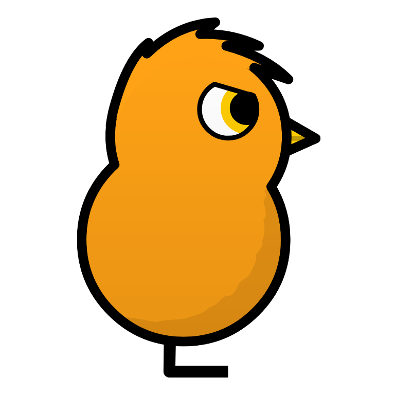 Example duck hatched from Orange egg