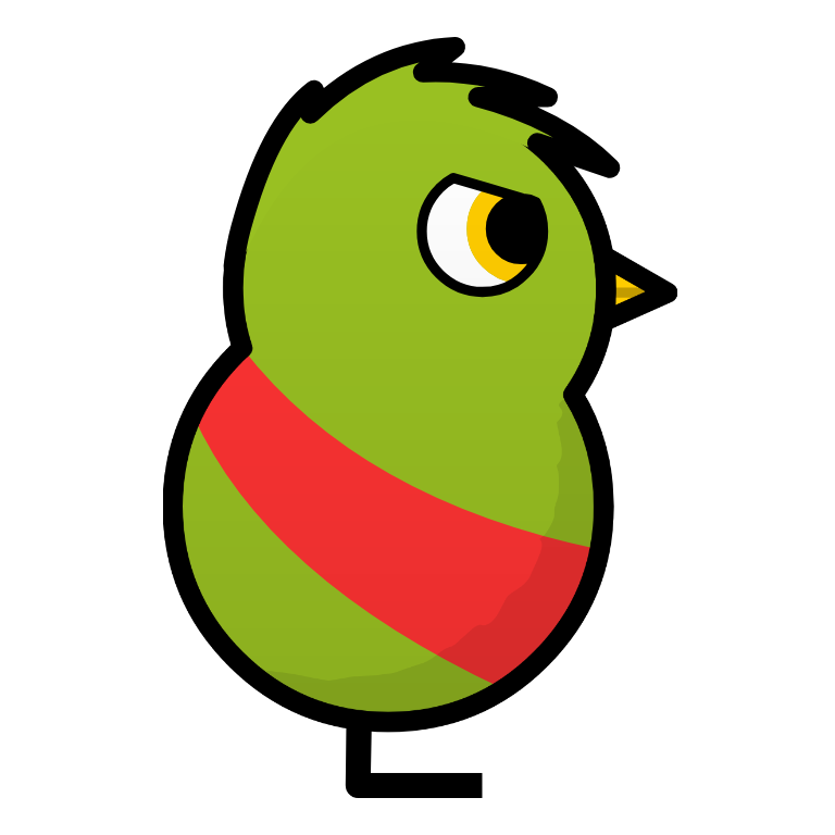 Example duck hatched from Green Stripy Egg