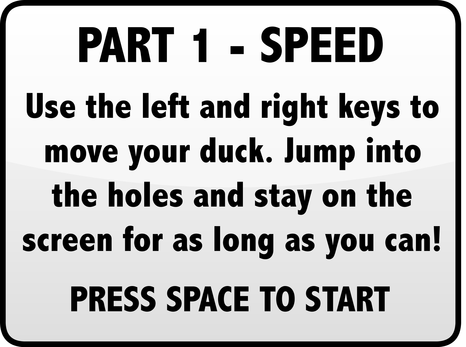 Running Speed instructions