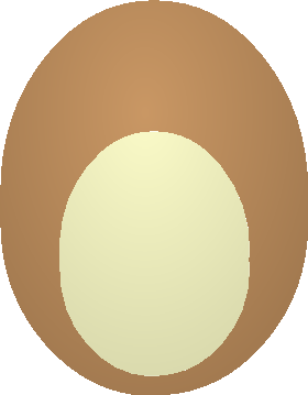Brown spotted egg artwork