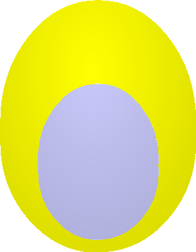 Yellow stripy egg artwork