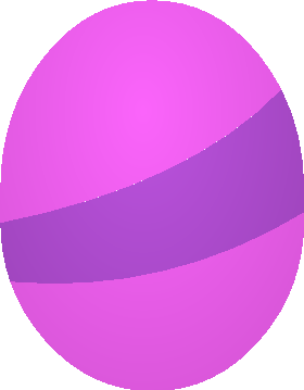 Pink stripy egg artwork