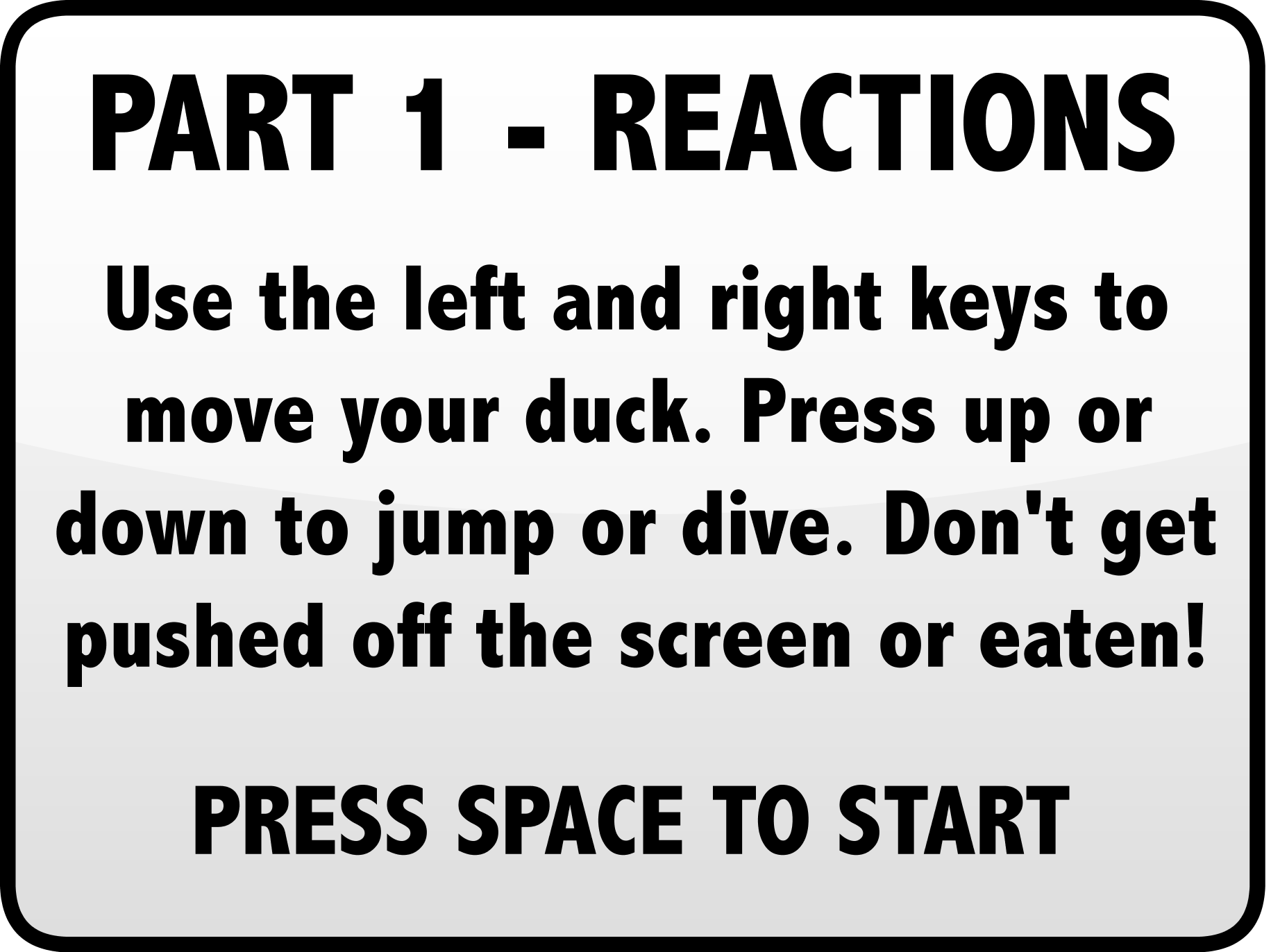 Swimming Reactions instructions