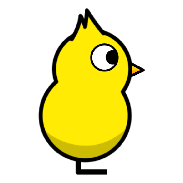 Baby Spikes on a plain yellow duck