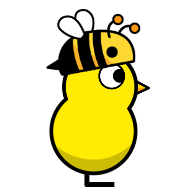 Bee Hat on a plain yellow duck