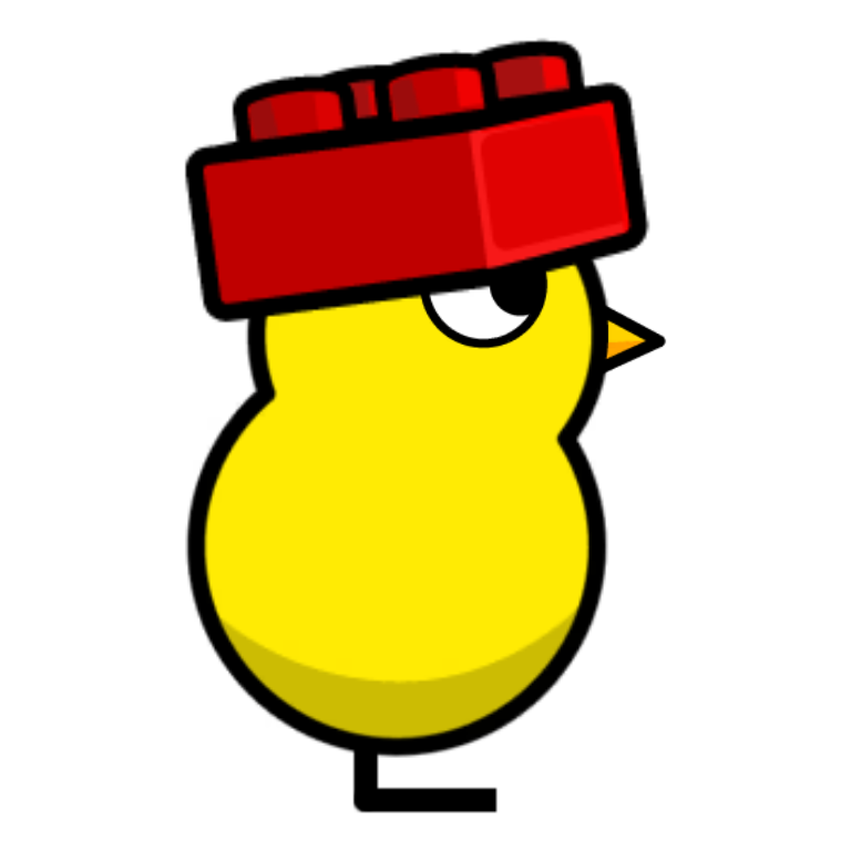 Block Hat on a plain yellow duck