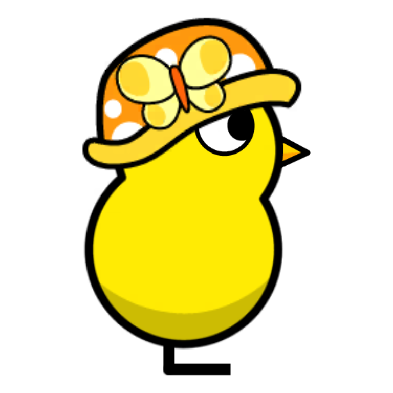 Butterfly Hat on a plain yellow duck