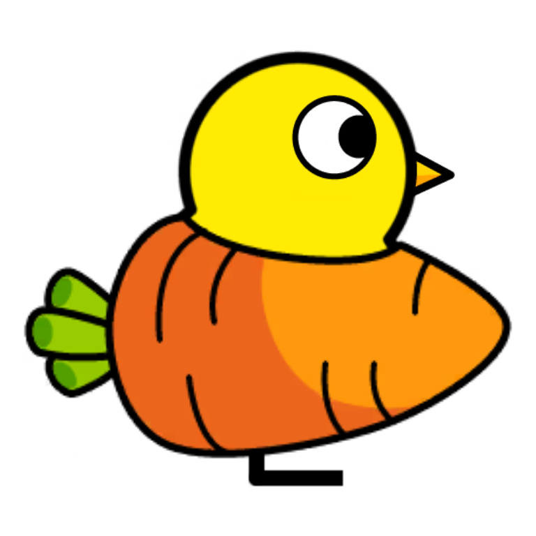 Carrot Shirt on a plain yellow duck
