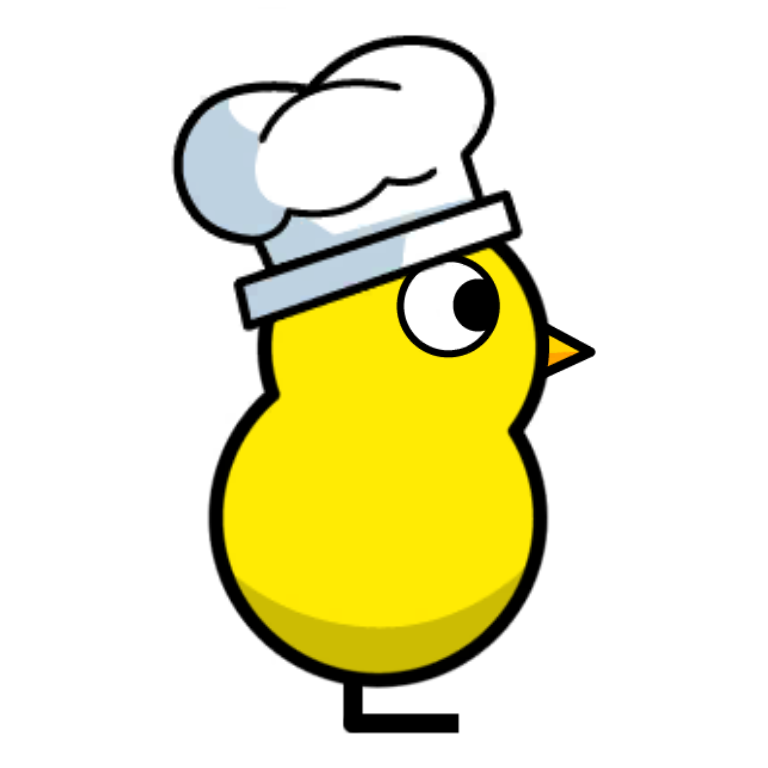 Chef Hat on a plain yellow duck