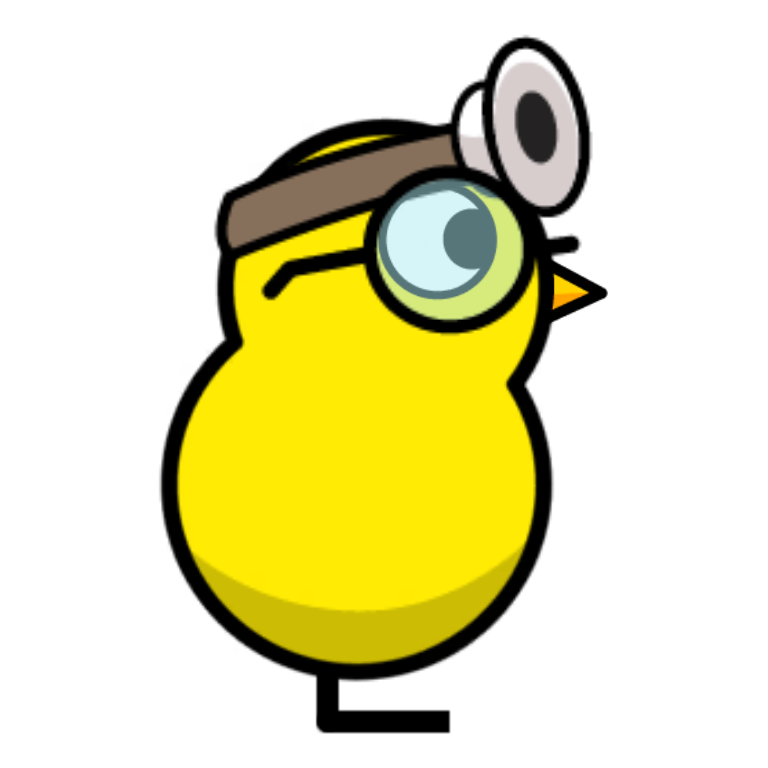 Doctor Head Mirror on a plain yellow duck