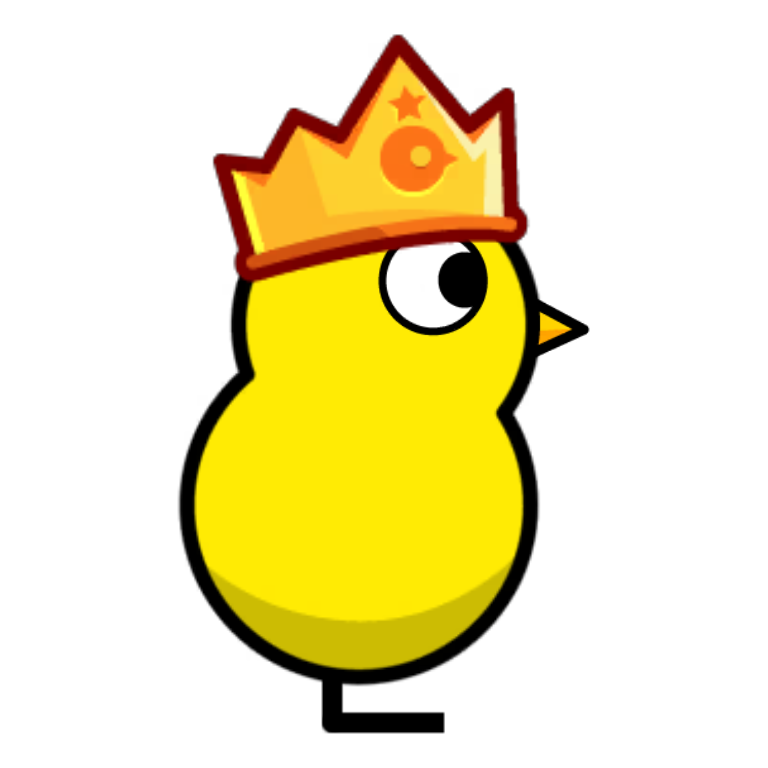 Golden Crown on a plain yellow duck