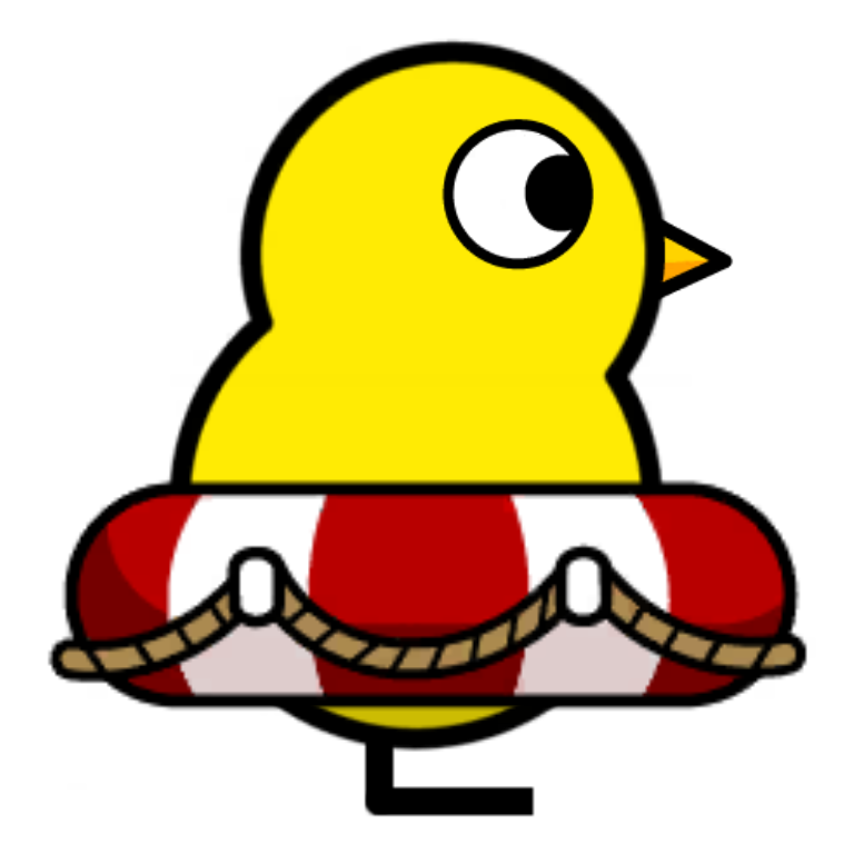 Life Ring on a plain yellow duck