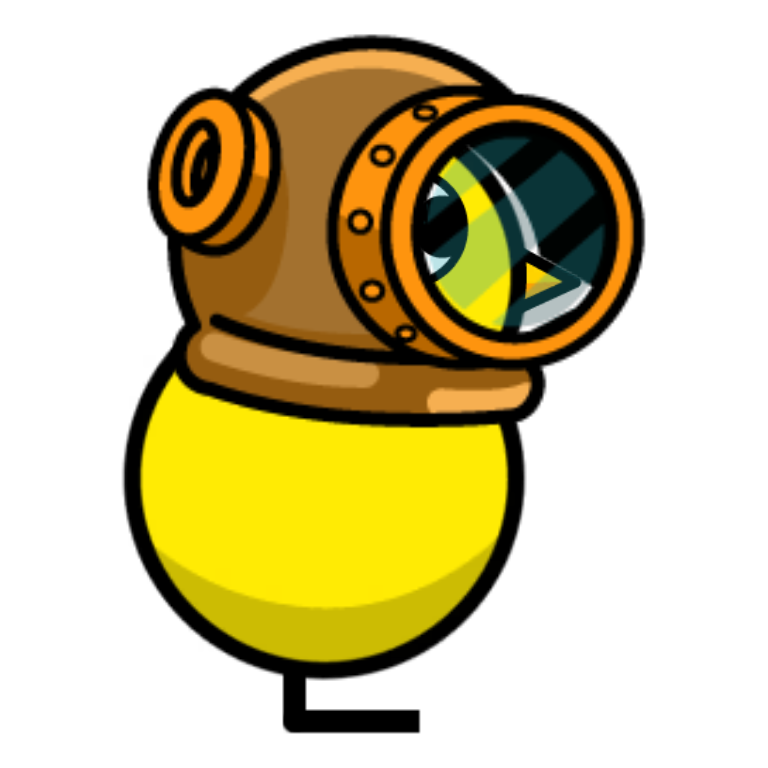 Mr Bubbles Helmet on a plain yellow duck