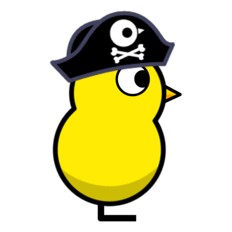 Pirate Hat on a plain yellow duck