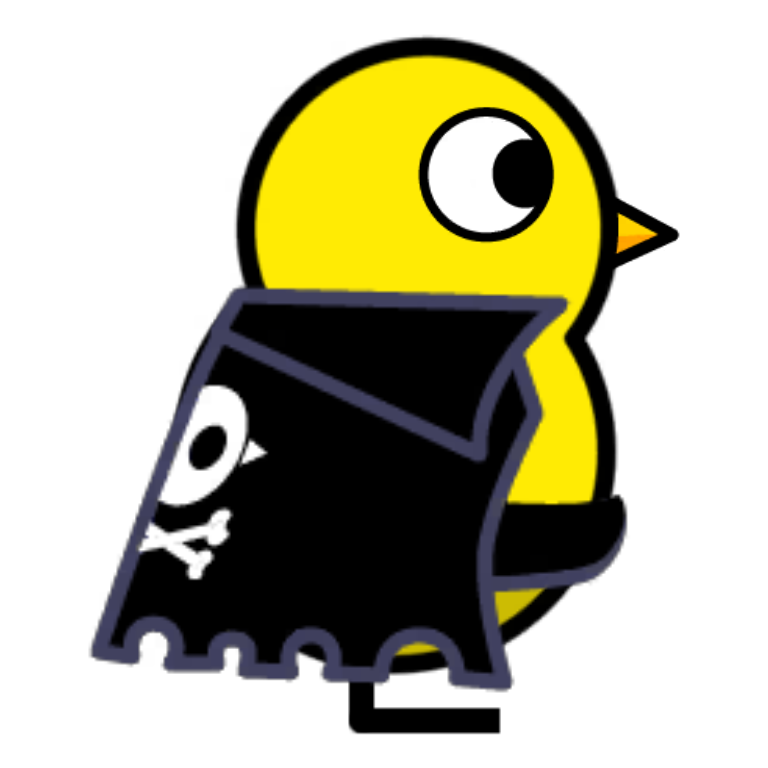 Pirate Shirt on a plain yellow duck