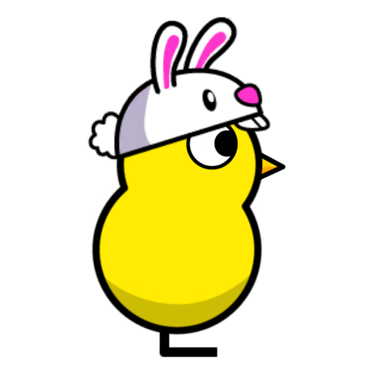 Rabbit Hat on a plain yellow duck