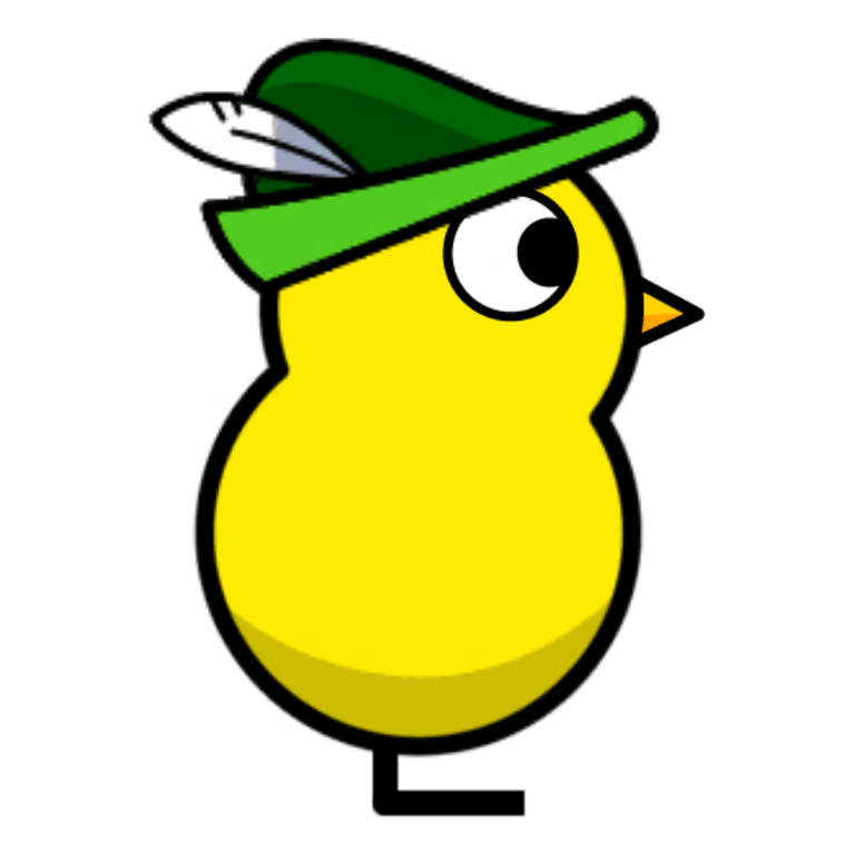 Robin Hood Hat on a plain yellow duck