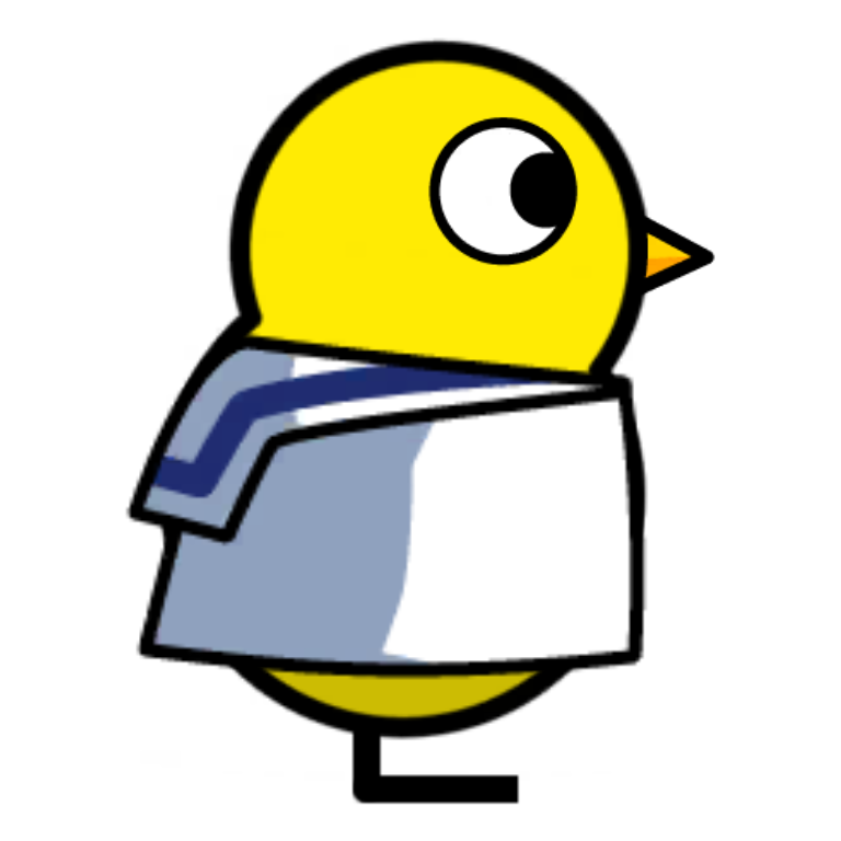 Sailor Uniform on a plain yellow duck