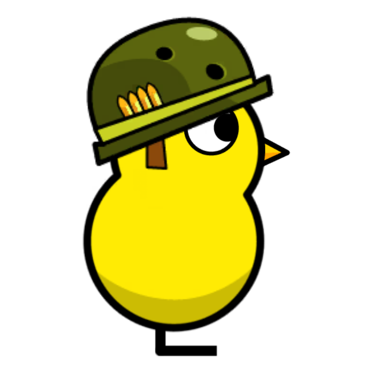 Soldier Hat on a plain yellow duck