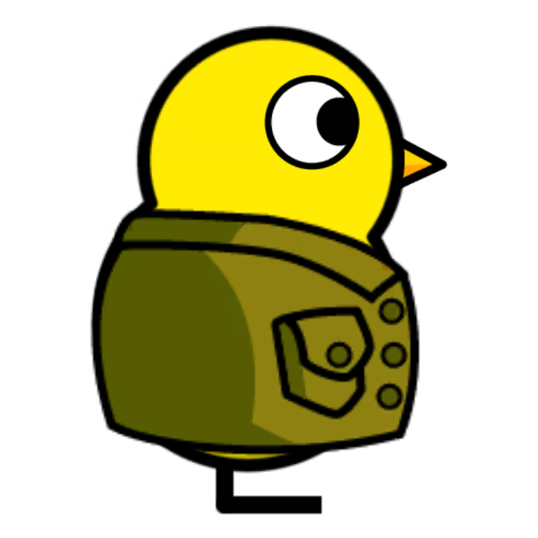 Soldier Uniform on a plain yellow duck