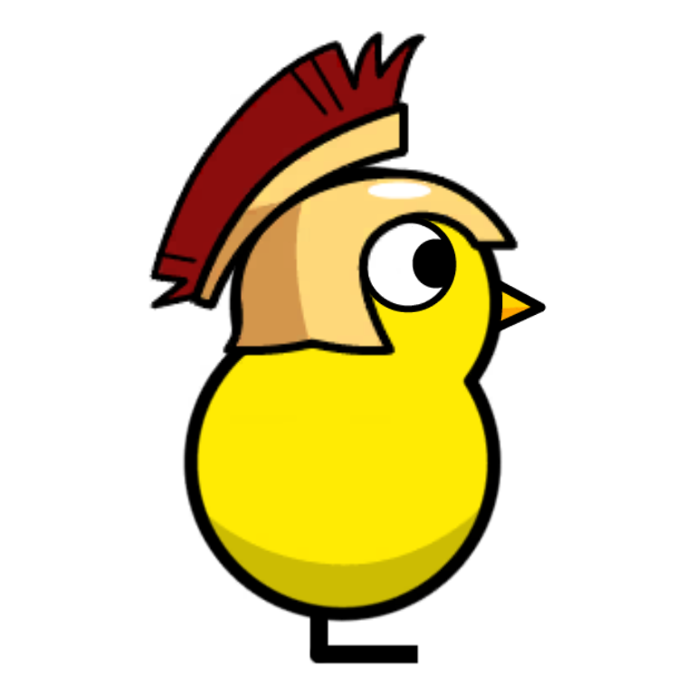 Spartan Helmet on a plain yellow duck