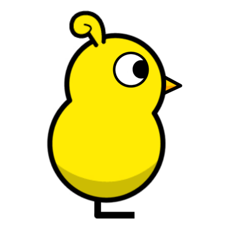 The curl on a plain yellow duck