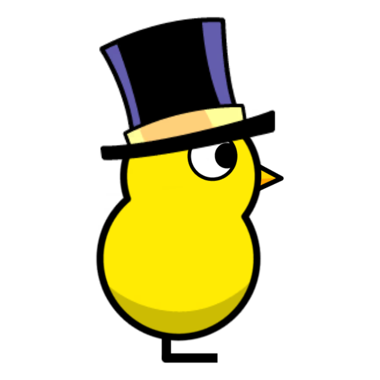 Top Hat on a plain yellow duck