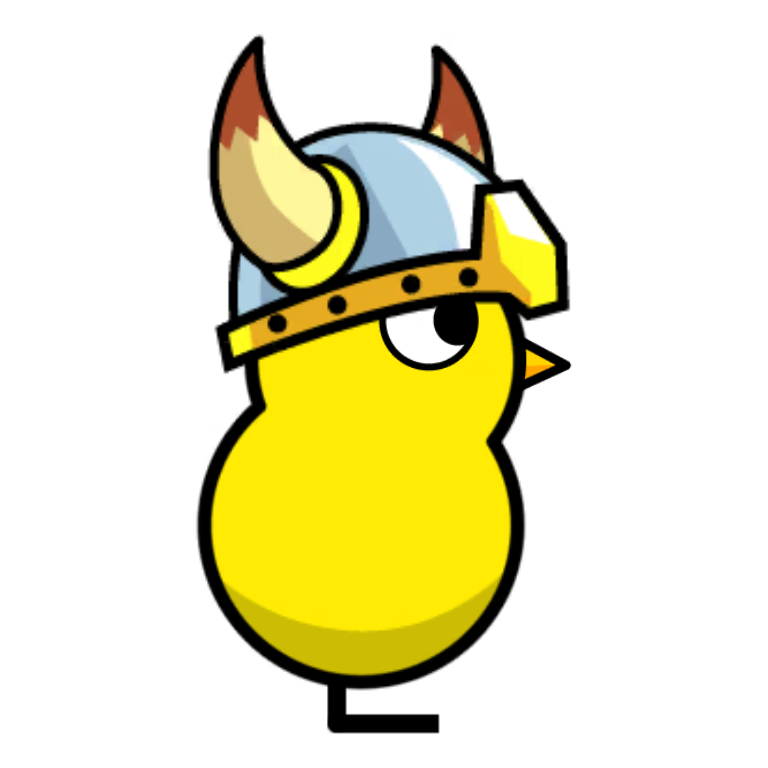 Viking Hat on a plain yellow duck